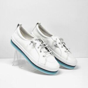 SPERRY crest vibe stripes platform leather sneaker Sz 8.5 NEW